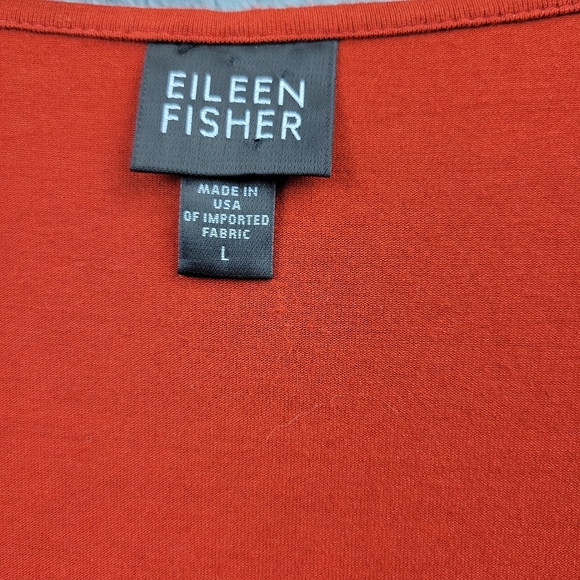 Eileen Fisher Womens Blouse Size Large Scoop Stretch Made In USA Lagenlook - Picture 2 of 10